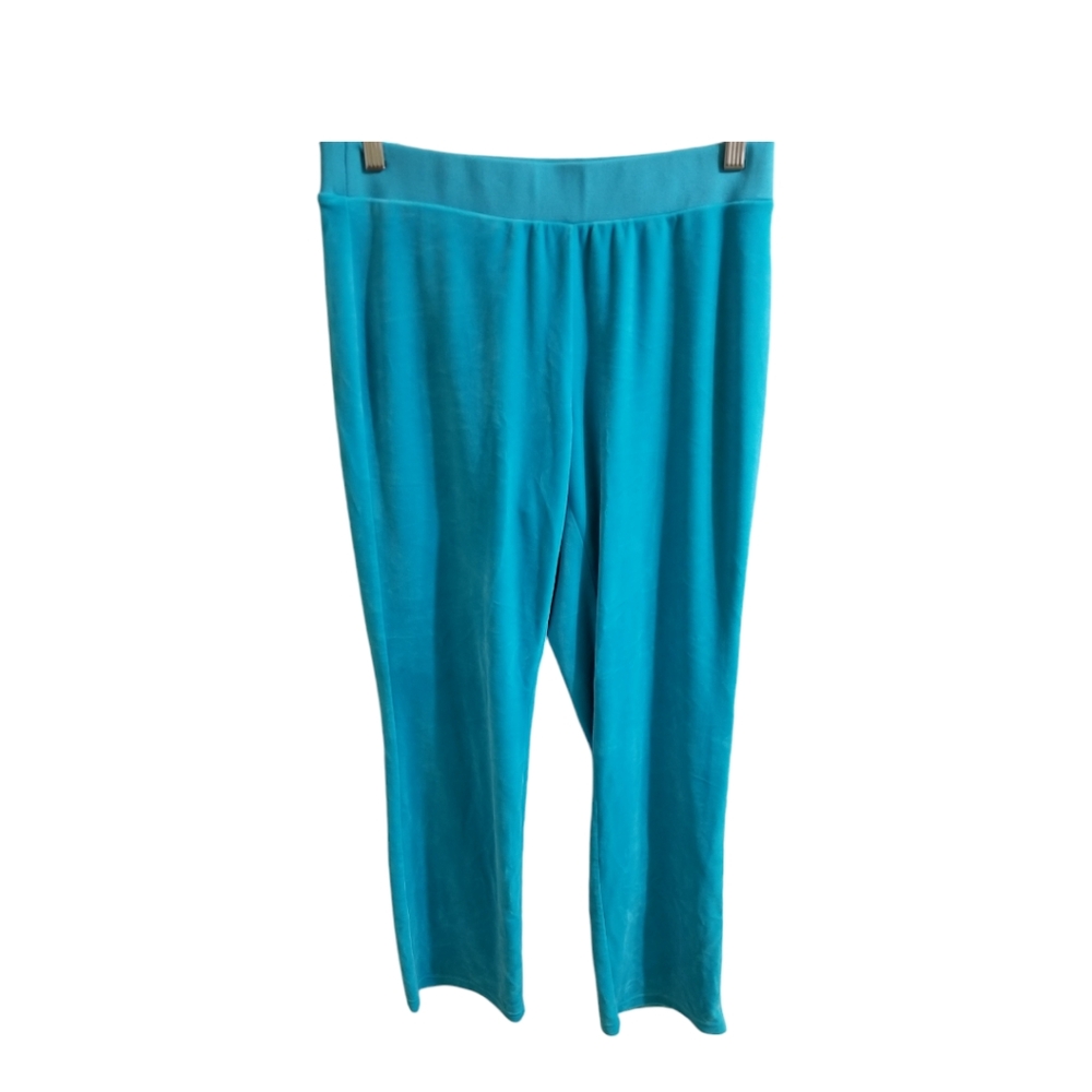 Juicy Couture Velour Bling Teal Track Pants
